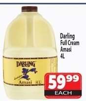 Darling Full Cream Amasi 4L