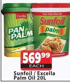 Sunfoil / Excella Palm Oil 20L