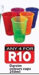 Darsim colours cups 250ml
