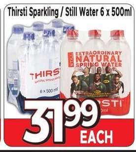 Thirsti Sparkling / Still Water 6 x 500ml