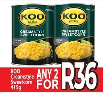 KOO Creamstyle Sweetcorn 415g