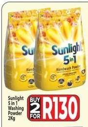 Sunlight 5 in 1 Washing Powder 2Kg