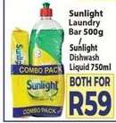Sunlight Laundry Bar 500g / Sunlight Dishwash Liquid 750ml