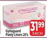 Gynaguard Panty Liners 20's