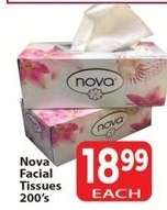 Nova Facial Tissues 200's