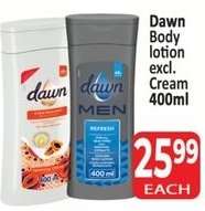 Dawn Body lotion excl. Cream 400ml