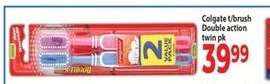 Colgate tBrush Double action twin pk