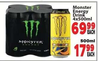 Monster Energy Drink 4x500ml
