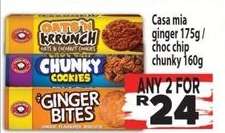Casa mia ginger 175g / choc chip chunky 160g