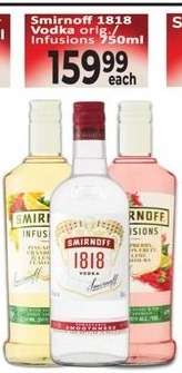 Smirnoff 1818 Vodka orig. Infusions 750ml