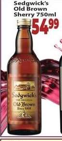 Sedgwick's Old Brown Sherry 750ml