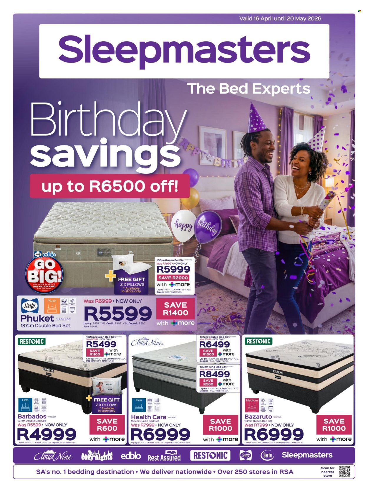 Sleepmasters specials - 16/04/2026 - 20/05/2026. Page 1
