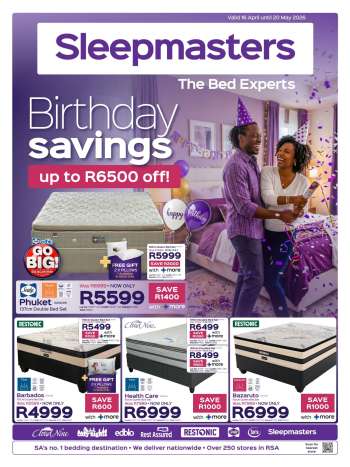 Sleepmasters catalogue  - 16/04/2026 - 20/05/2026.