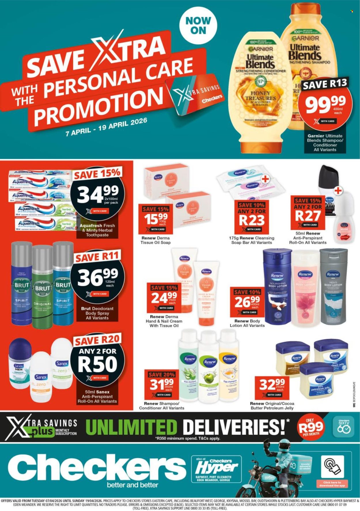 Checkers specials - 07/04/2026 - 19/04/2026. Page 1