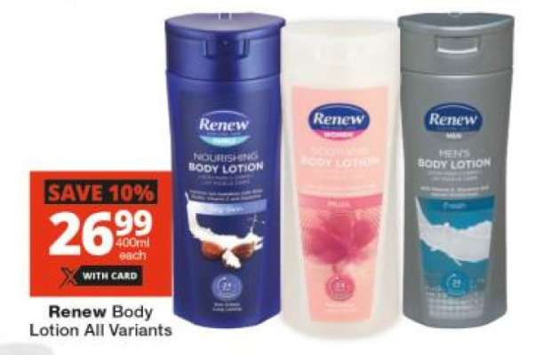 Renew Body Lotion All Variants