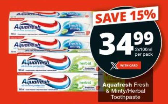 Aquafresh Fresh & Minty/Herbal Toothpaste