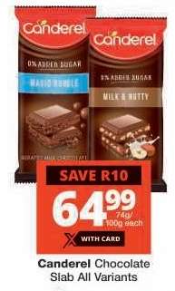 Canderel Chocolate Slab All Variants