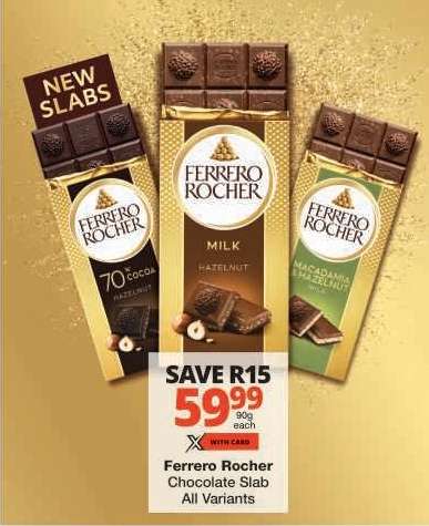 Ferrero Rocher Chocolate Slab