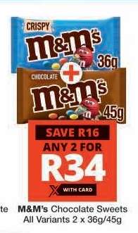 M&M’s Chocolate Sweets