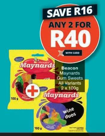 Beacon Maynards Gum Sweets