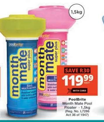PoolBrite Month Mate Pool Floater