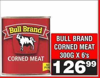 BULL BRAND CORNED MEAT 300G X 6's