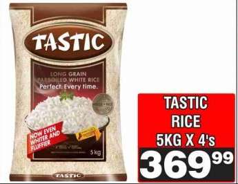 TASTIC RICE 5KG X 4's