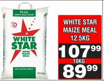 WHITE Star Maize Meal 12.5kg