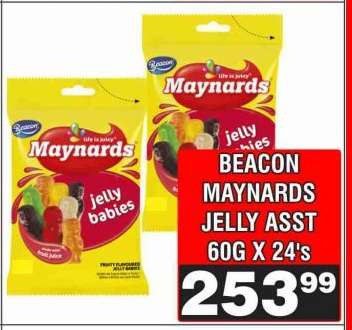 BEACON MAYNARDS JELLY ASST 60G X 24's