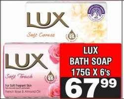 LUX BATH SOAP 175G X 6's