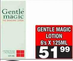 GENTLE MAGIC LOTION 6's X 125ML