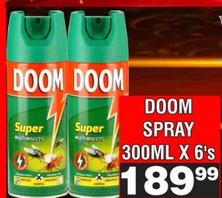 DOOM SPRAY 300ML X 6's