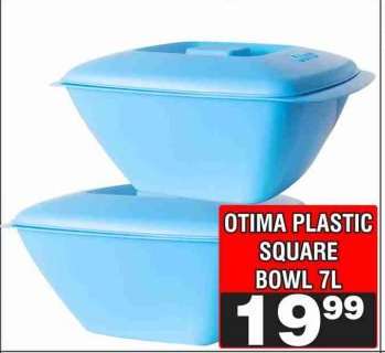 OTIMA PLASTIC SQUARE BOWL 7L