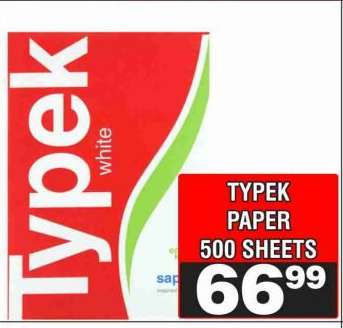 TYPEK PAPER 500 SHEETS