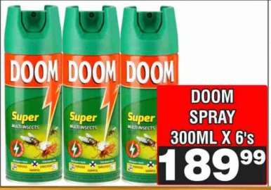 DOOM SPRAY 300ML X 6's