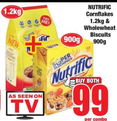 NUTRIFIC Cornflakes 1.2kg & Wholewheat Biscuits 900g