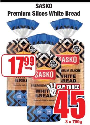 Sasko Premium Slices White Bread