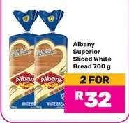 Albany Superior Sliced White Bread 700 g