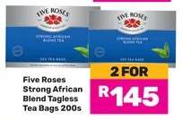 Five Roses Strong African Blend Tagless Tea Bags 200s