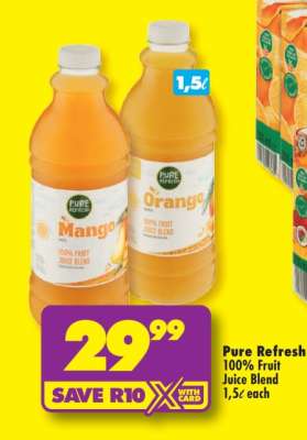 PURE REFRESH 100% FRUIT JUICE BLEND