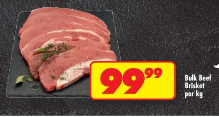 Bulk Beef Brisket per kg