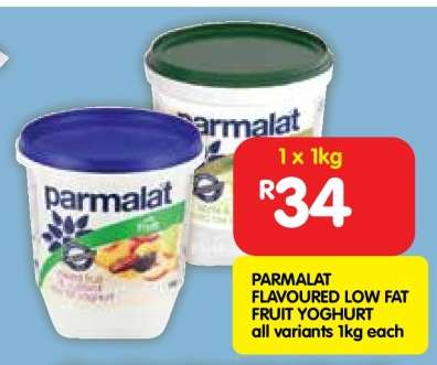 PARMALAT FLAVOURED LOW FAT FRUIT YOGHURT