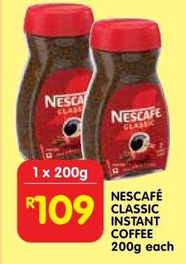 NESCAFÉ CLASSIC INSTANT COFFEE 200g each