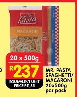 MR. PASTA SPAGHETTI/MACARONI 20x500g