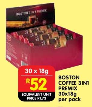 BOSTON COFFEE 3IN1 PREMIX