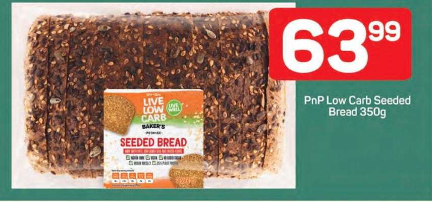 PnP Low Carb Seeded Bread 350g