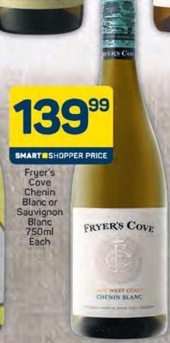 Fryer's Cove Chenin Blanc or Sauvignon Blanc 750ml Each