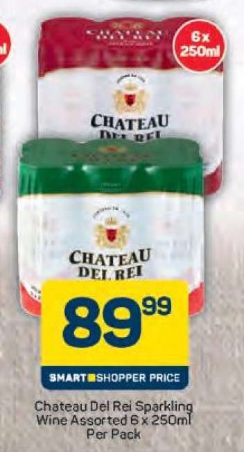 Chateau Del Rei Sparkling Wine Assorted 6 x 250ml Per Pack