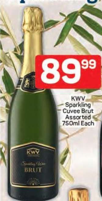 KWV Sparkling Cuvee Brut Assorted 750ml Each