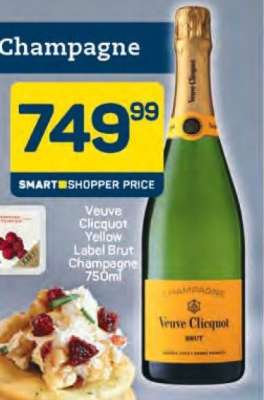 Veuve Clicquot Yellow Label Brut Champagne 750ml